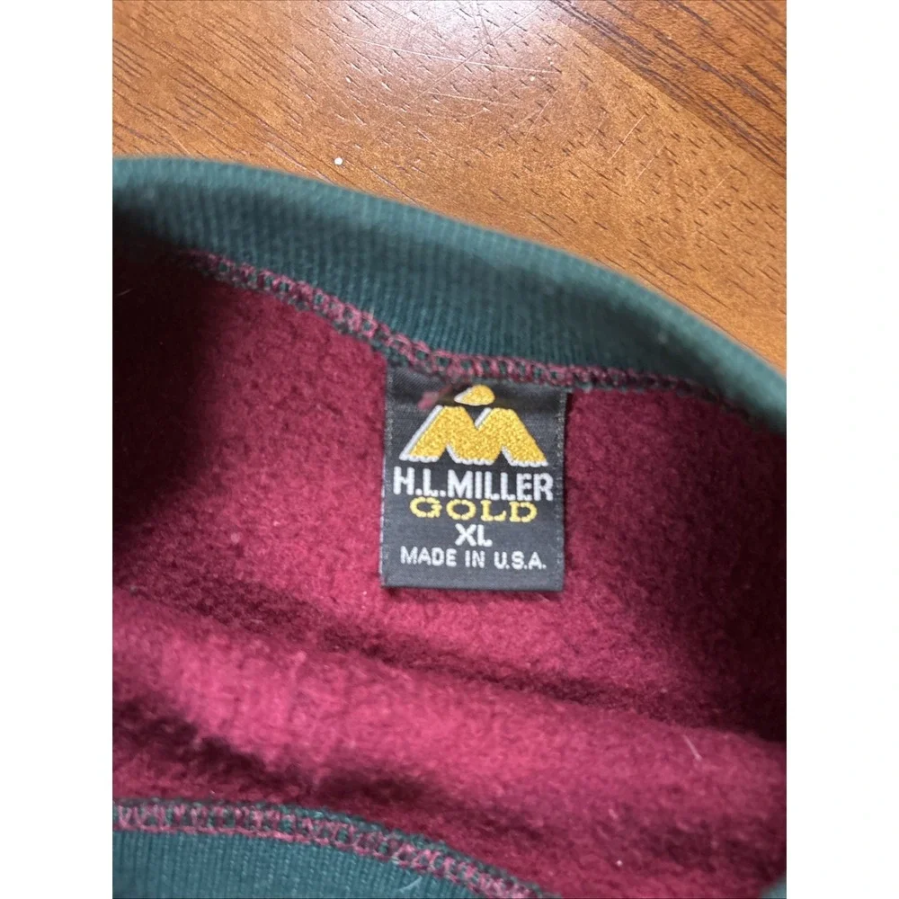 Vintage HL Miller Gold Pullover Sweatshirt Men's Size XL Made In USA Golf Red - Picture 5 of 12
